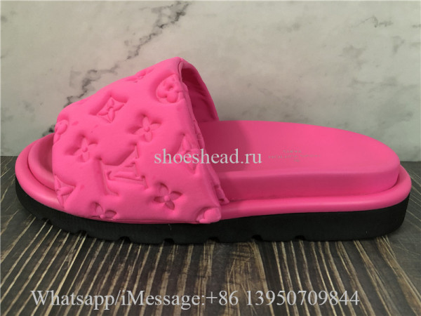 Louis Vuitton  Monogram Logo Sandals Pink