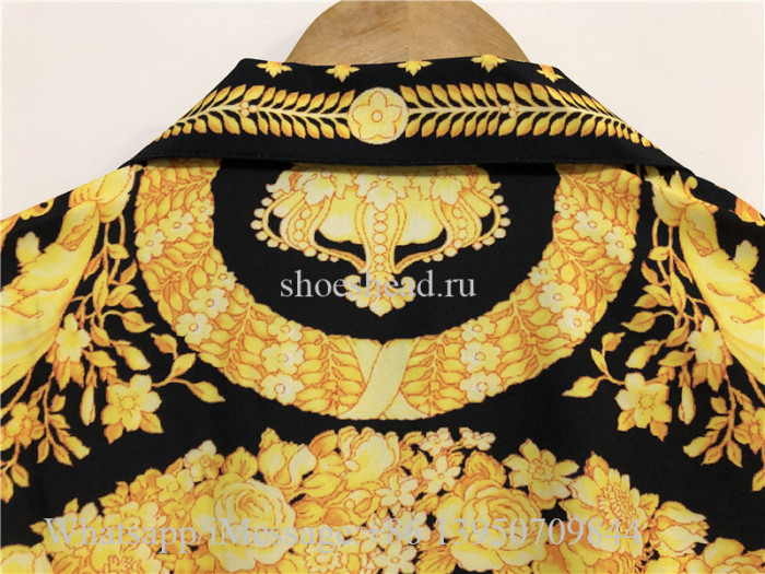 Versace Barocco Print Silk Shirt