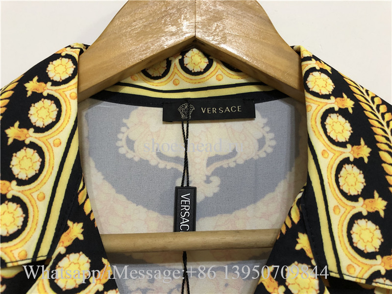 Versace Barocco Print Silk Shirt
