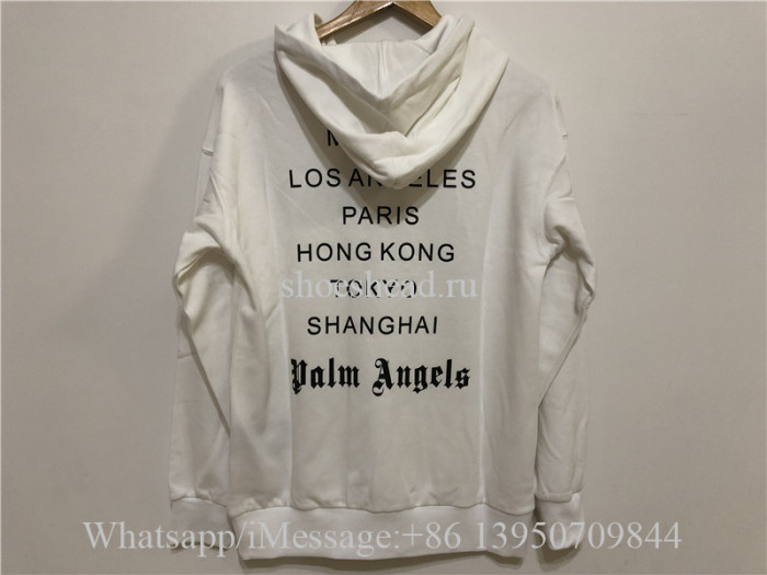 Palm Angels Tokyo Sprayed Hoodie White