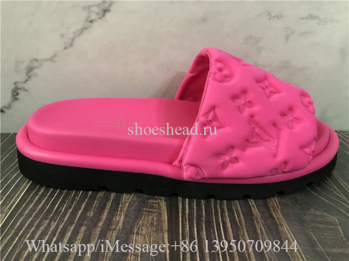 Louis Vuitton  Monogram Logo Sandals Pink
