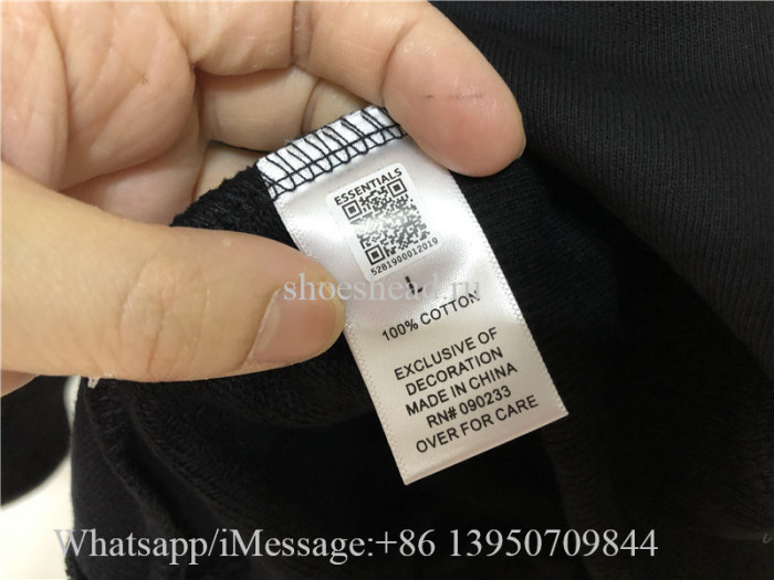 Fear Of God Fog Essential Black Sweater Hoodie