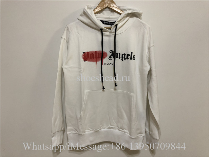 Palm Angels Tokyo Sprayed Hoodie White