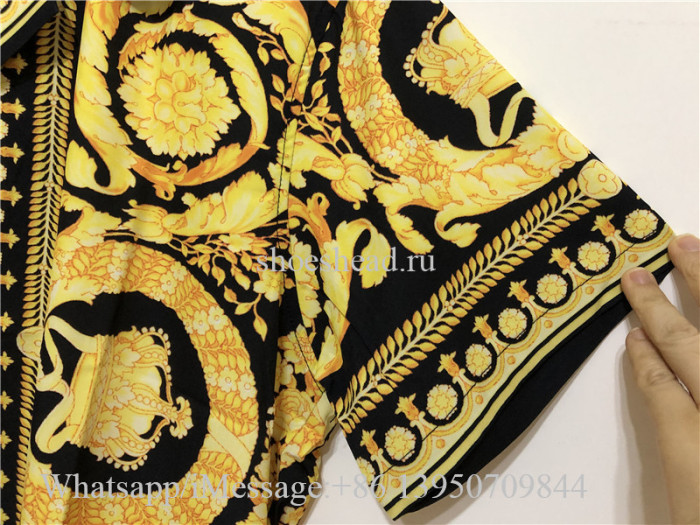 Versace Barocco Print Silk Shirt