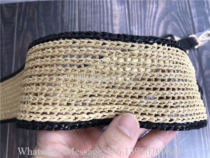 Original Fendi Sunshine Woven Straw Tote Bag