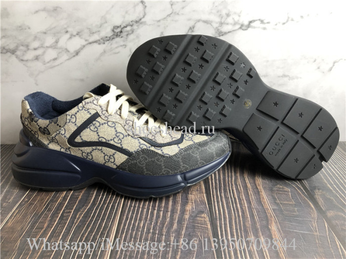 Super Quality Gucci GG Supreme Rhyton Vintage Sneaker Blue