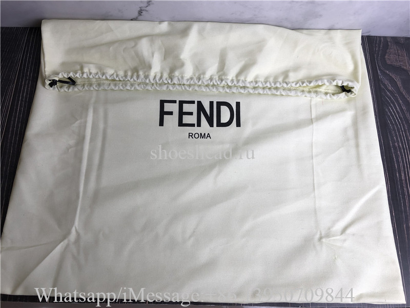 Original Fendi Sunshine Woven Straw Tote Bag