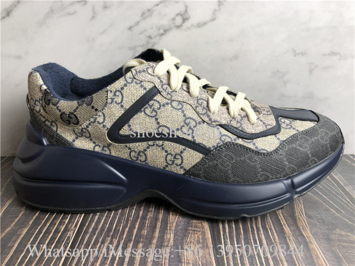 Super Quality Gucci GG Supreme Rhyton Vintage Sneaker Blue
