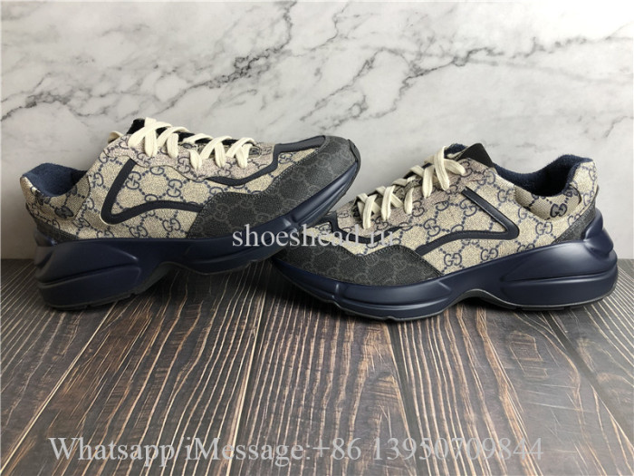 Super Quality Gucci GG Supreme Rhyton Vintage Sneaker Blue