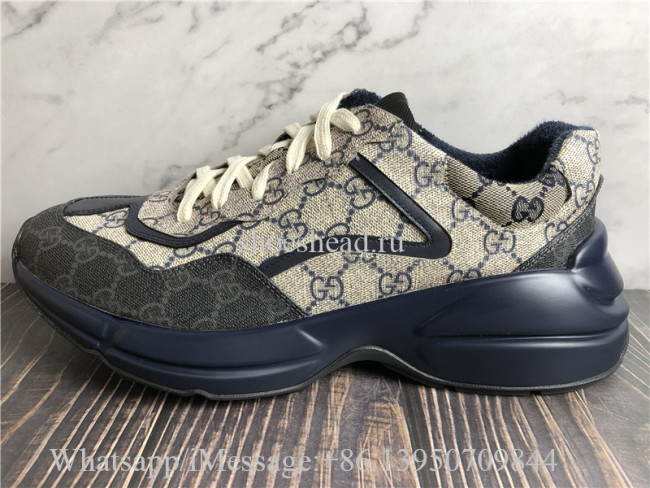 Super Quality Gucci GG Supreme Rhyton Vintage Sneaker Blue
