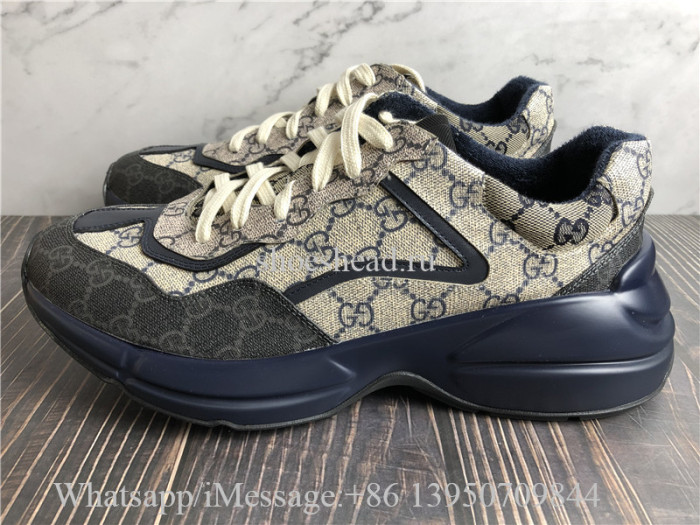 Super Quality Gucci GG Supreme Rhyton Vintage Sneaker Blue