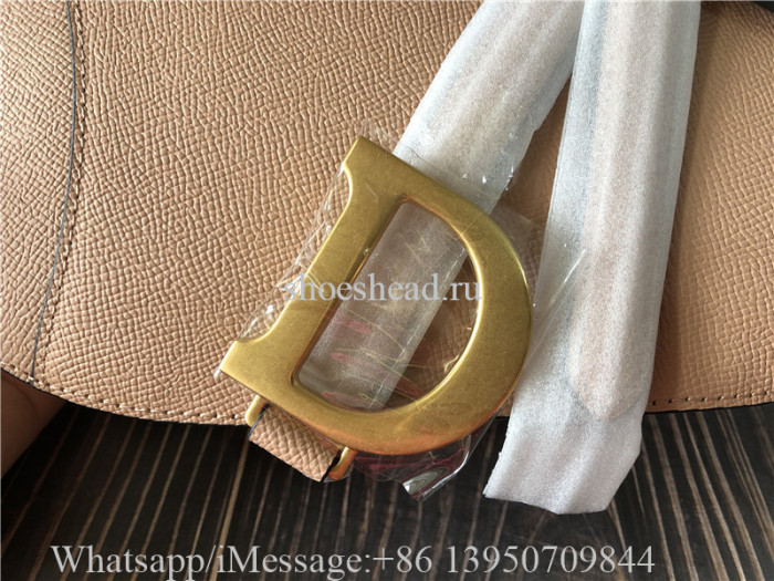 Original Dior Saddle Bag Warm Taupe Grained Calfskin