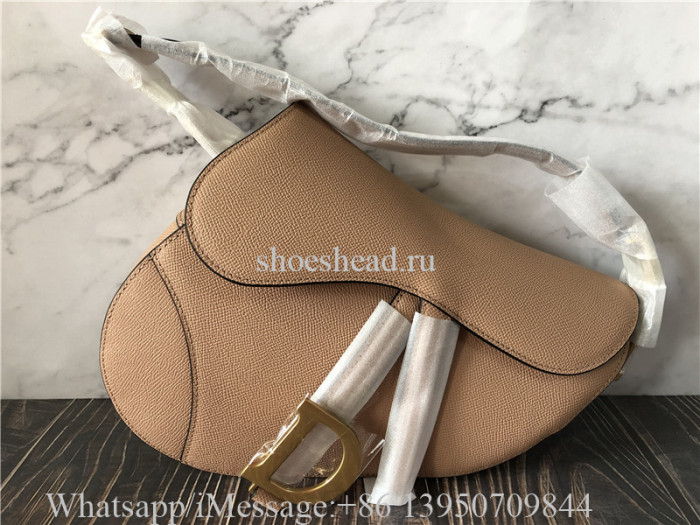 Original Dior Saddle Bag Warm Taupe Grained Calfskin