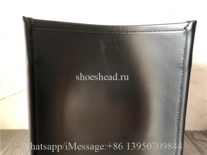 Original Fendi Calfskin Plexiglass Medium Sunshine Black Leather Shopper Tote Bag