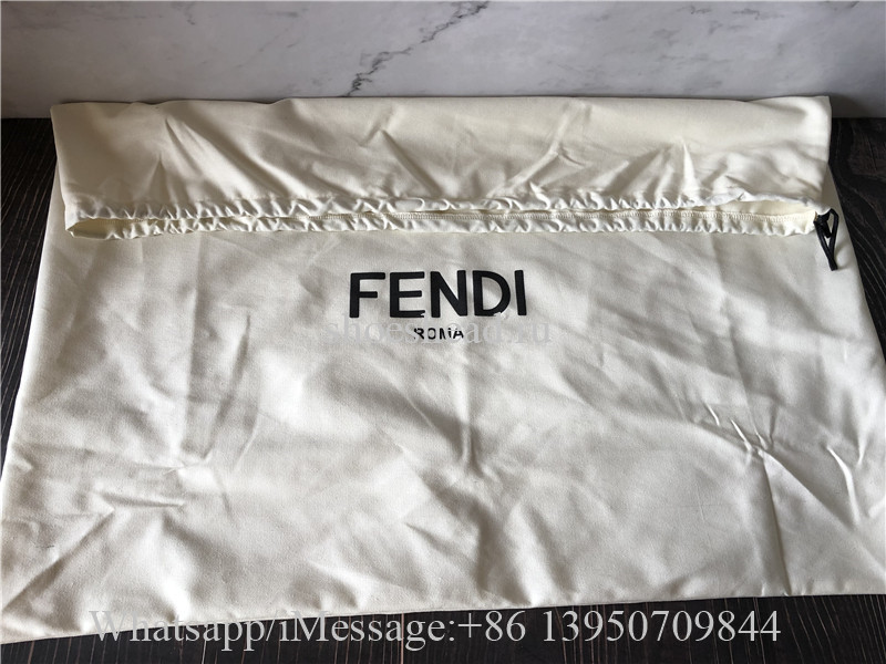 Original Fendi Calfskin Plexiglass Medium Sunshine Black Leather Shopper Tote Bag