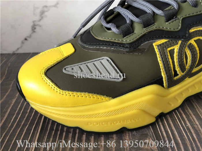 Dolce & Gabbana Mixed-material Daymaster Sneakers With DG Logo