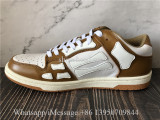 Amiri Brown And White Skeleton Low Top Sneaker