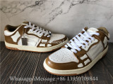 Amiri Brown And White Skeleton Low Top Sneaker