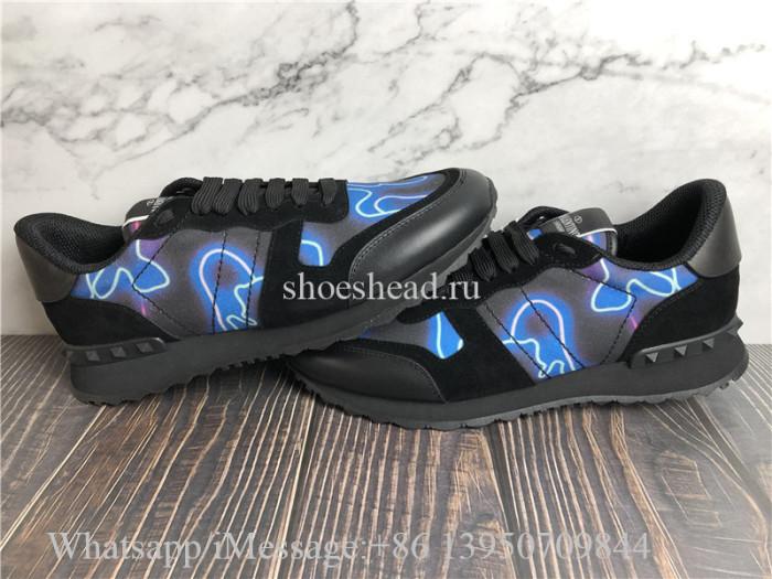Valentino Garavani Neon Camou Rockrunner Sneaker
