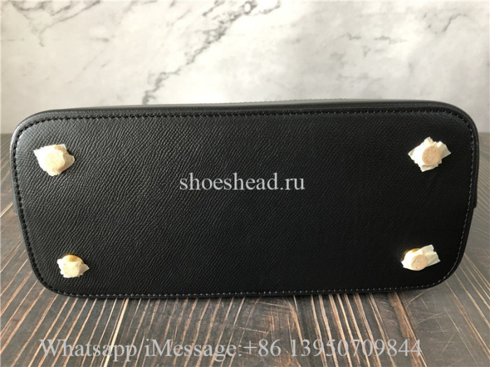 Original Balenciaga Ville Top Handle XXS Calfskin Bag With Black Logo