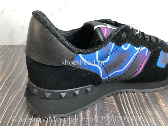 Valentino Garavani Neon Camou Rockrunner Sneaker