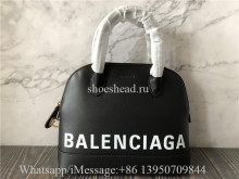 Original Balenciaga Ville Top Handle XXS Calfskin Bag With Black Logo
