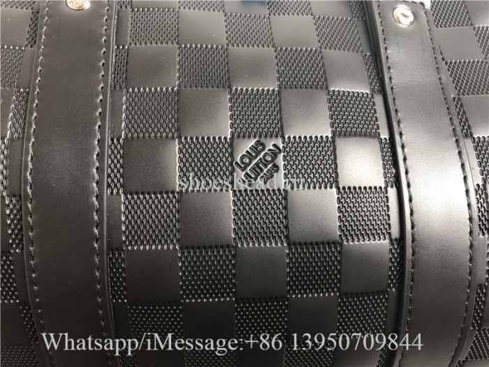 Original Louis Vuitton Onyx Damier Infini Keepall Bandouliere 55 Travel Bag