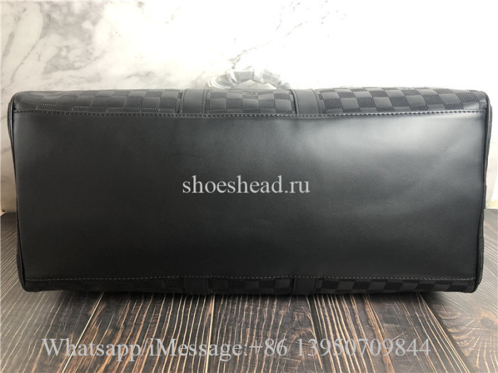 Original Louis Vuitton Onyx Damier Infini Keepall Bandouliere 55 Travel Bag