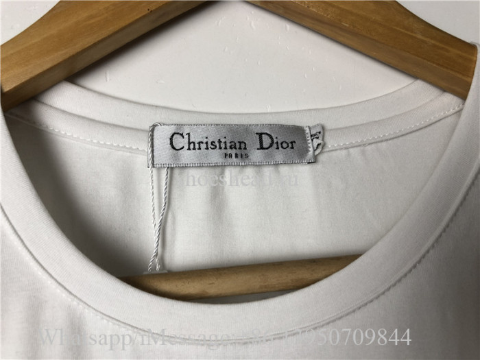 Dior White Multicolor Logo Tee