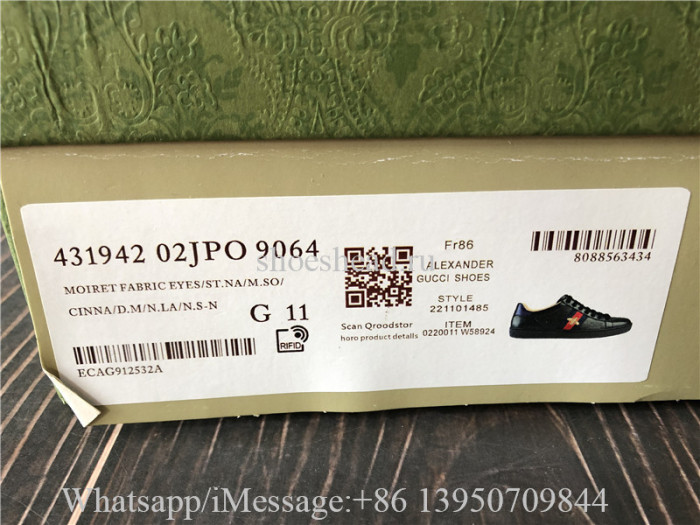 Super Quality Gucci Ace Embroidery Sneaker Black Bee