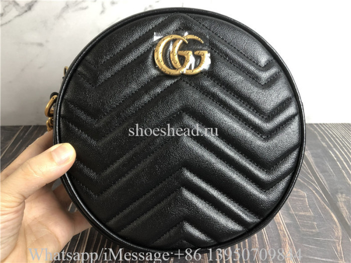 Original Gucci GG Marmont Mini Round Shoulder Bag