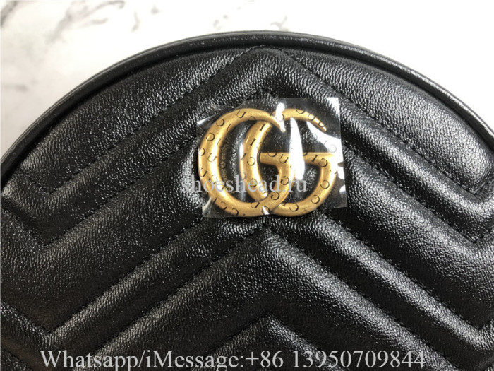 Original Gucci GG Marmont Mini Round Shoulder Bag