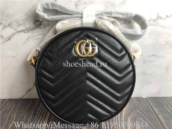 Original Gucci GG Marmont Mini Round Shoulder Bag