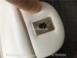 Original Quality Chanel Black Leather Flap Bag White With Silver Logo 30cm