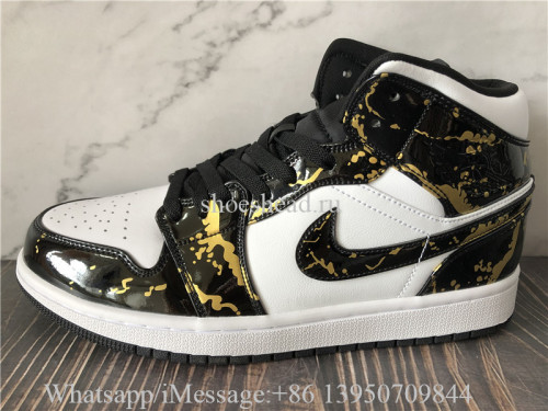 Air Jordan 1 Mid White Tropical Twist Black