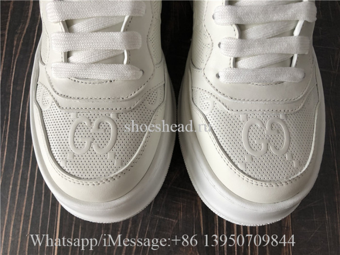 Super Quality Gucci GG Embossed Sneaker White Leather