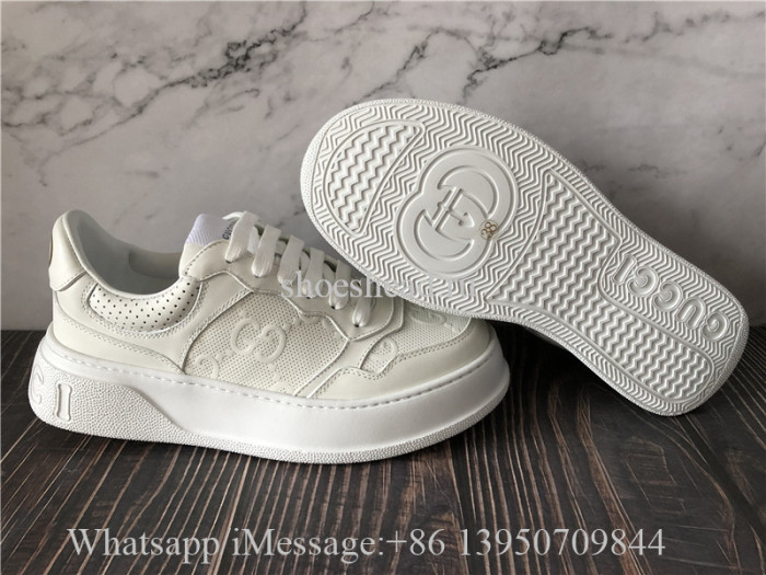 Super Quality Gucci GG Embossed Sneaker White Leather