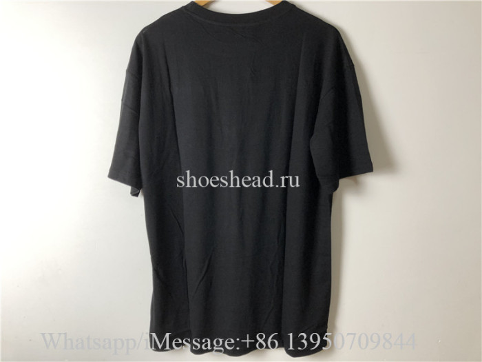 Palm Angels Black Tee Shirt With Green Logo