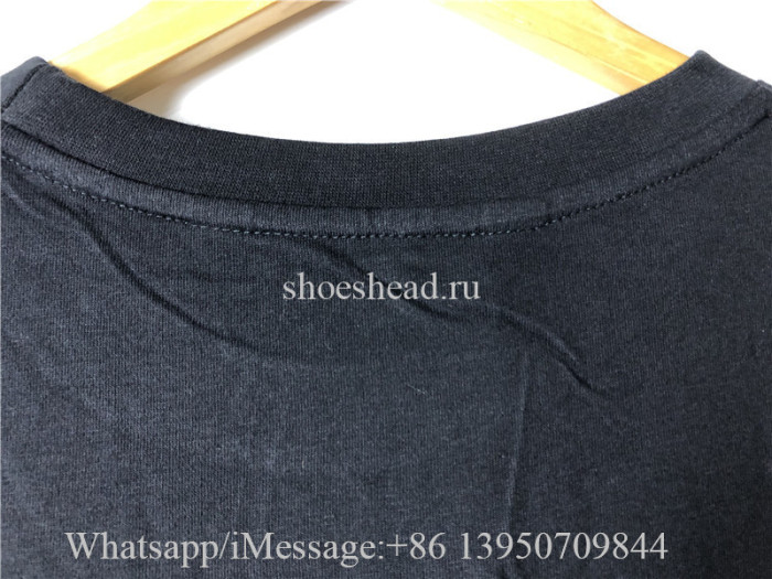 Palm Angels Black Tee Shirt With Green Logo