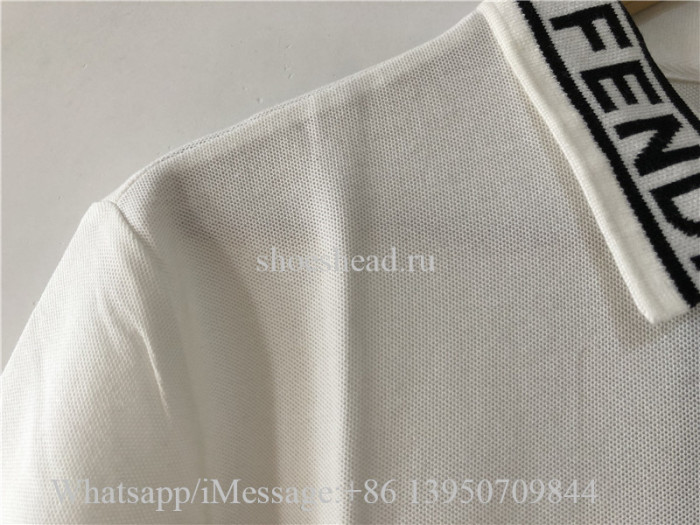 Fendi White Polo Tshirt