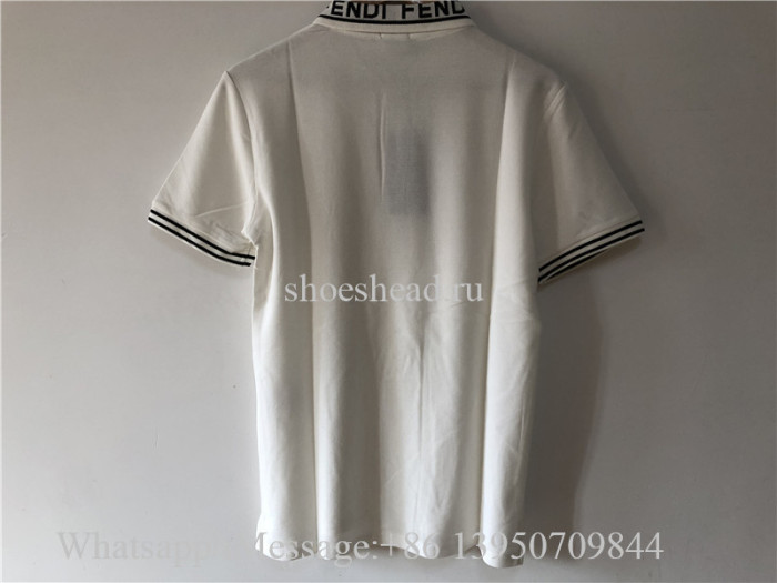 Fendi White Polo Tshirt