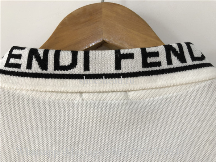Fendi White Polo Tshirt