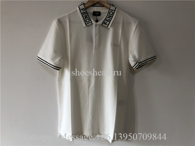 Fendi White Polo Tshirt