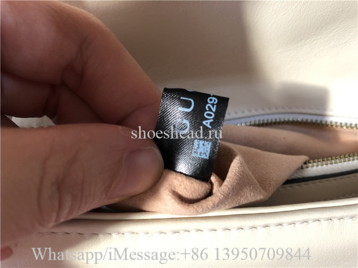 Original Gucci GG Marmont Small Matelasse Shoulder Bag White