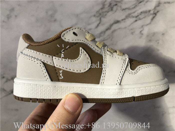 Kid Baby Air Jordan 1 Low Travis Scott Mocha