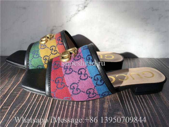 Gucci Slide With Double G Multicolor