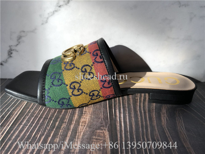 Gucci Slide With Double G Multicolor