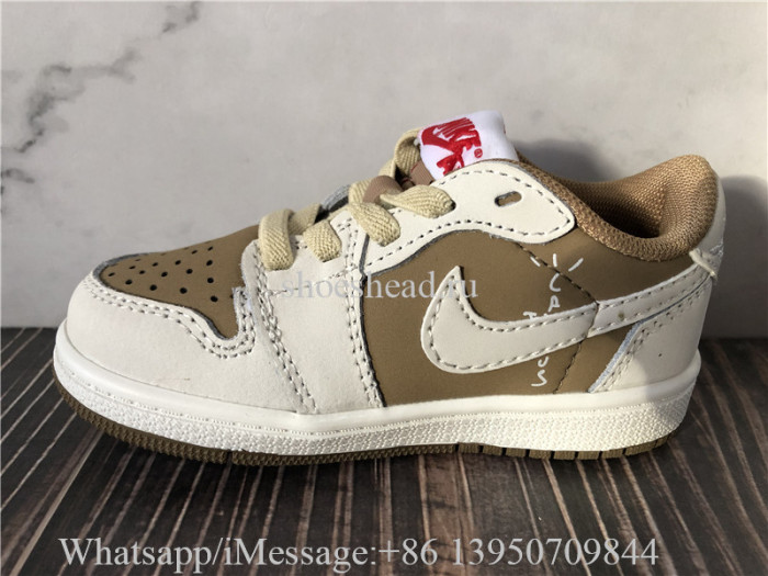Kid Baby Air Jordan 1 Low Travis Scott Mocha
