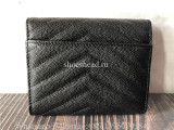 Original Saint Laurent YSL Monogram Quilted Textured-Leather Wallet