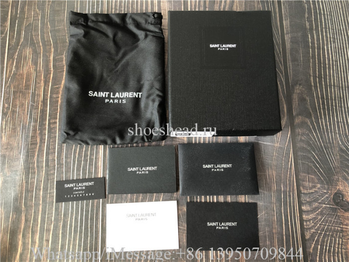 Original Saint Laurent YSL Monogram Quilted Textured-Leather Wallet